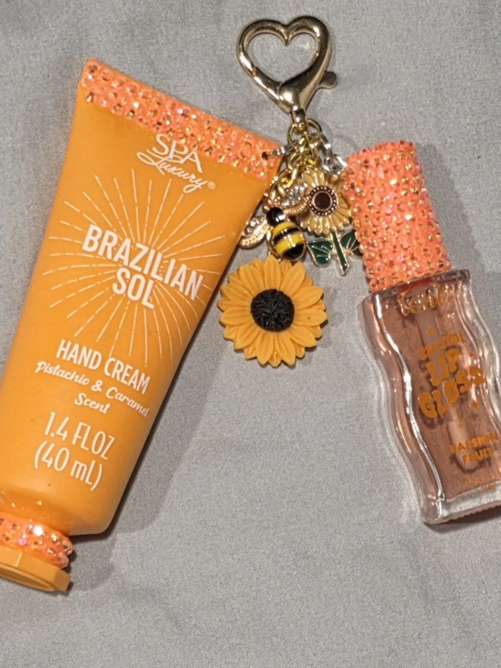SPA Luxury Brazilian Sol Hand Cream & Lip Gloss Set Handcrafted